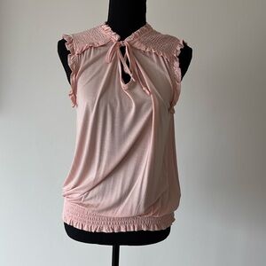 Spense Light Pink Ruffled Blouse
